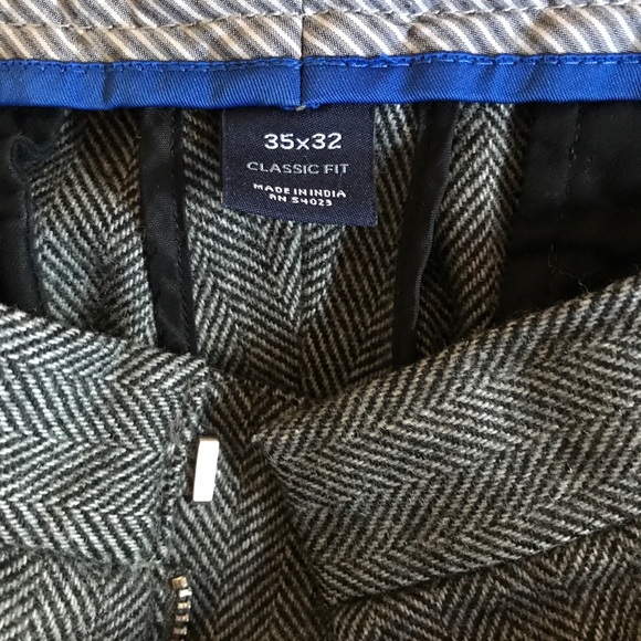 Men’s Gap wool pants, slightly used, 35x32, charcoal - Picture 2 of 3